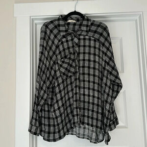 B&w flannel top